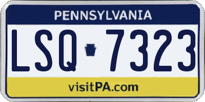 PA license plate LSQ7323