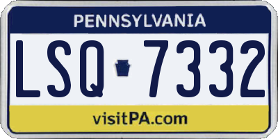 PA license plate LSQ7332