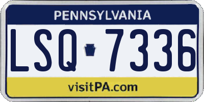 PA license plate LSQ7336