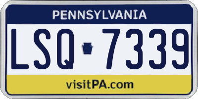 PA license plate LSQ7339
