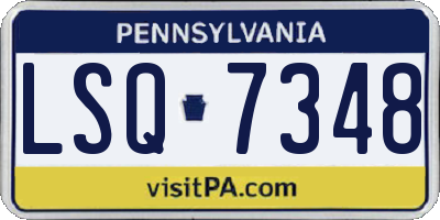 PA license plate LSQ7348