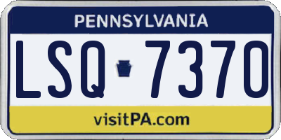 PA license plate LSQ7370
