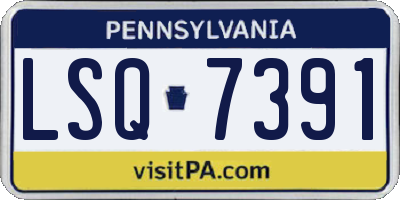 PA license plate LSQ7391
