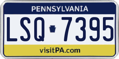 PA license plate LSQ7395
