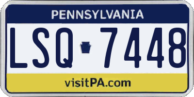 PA license plate LSQ7448