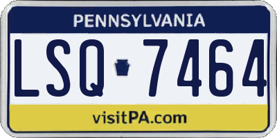 PA license plate LSQ7464