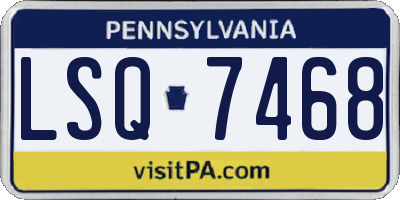 PA license plate LSQ7468
