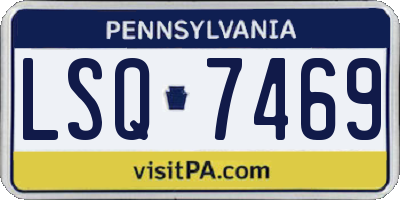 PA license plate LSQ7469