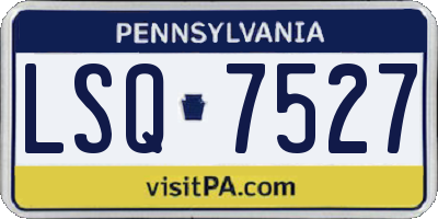 PA license plate LSQ7527