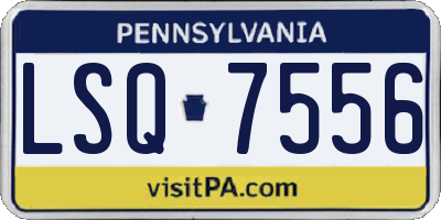 PA license plate LSQ7556