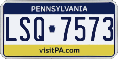 PA license plate LSQ7573