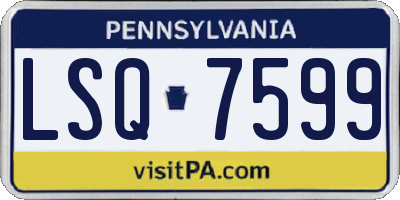 PA license plate LSQ7599