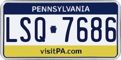 PA license plate LSQ7686