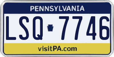 PA license plate LSQ7746