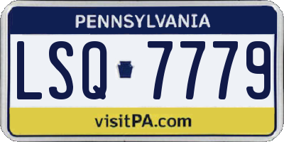 PA license plate LSQ7779