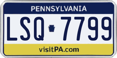 PA license plate LSQ7799