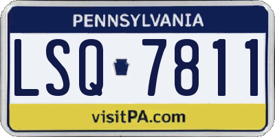 PA license plate LSQ7811
