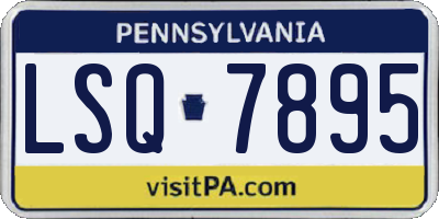 PA license plate LSQ7895