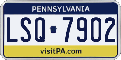 PA license plate LSQ7902
