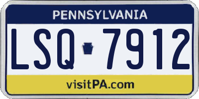 PA license plate LSQ7912