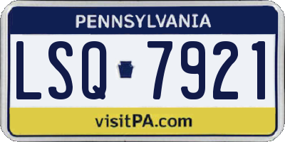 PA license plate LSQ7921