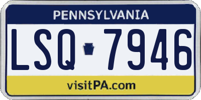 PA license plate LSQ7946