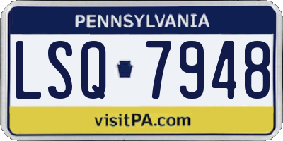 PA license plate LSQ7948