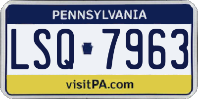 PA license plate LSQ7963