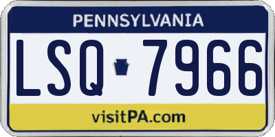 PA license plate LSQ7966