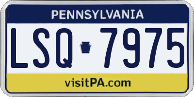 PA license plate LSQ7975