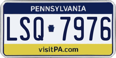 PA license plate LSQ7976