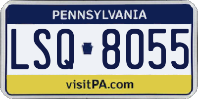 PA license plate LSQ8055