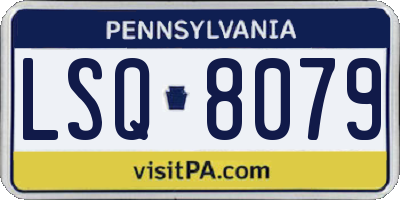 PA license plate LSQ8079