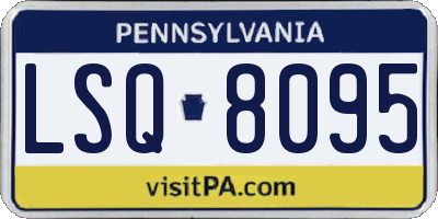 PA license plate LSQ8095
