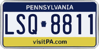 PA license plate LSQ8811