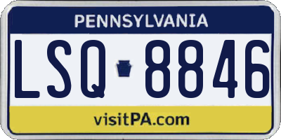 PA license plate LSQ8846