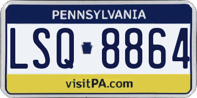 PA license plate LSQ8864