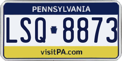 PA license plate LSQ8873