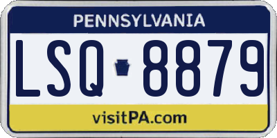 PA license plate LSQ8879