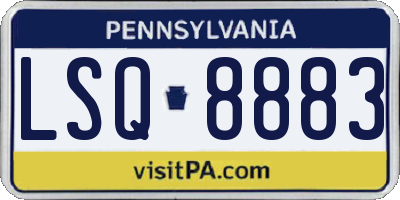 PA license plate LSQ8883