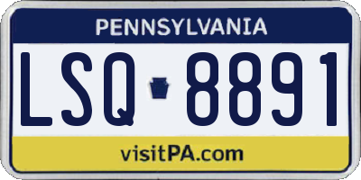 PA license plate LSQ8891