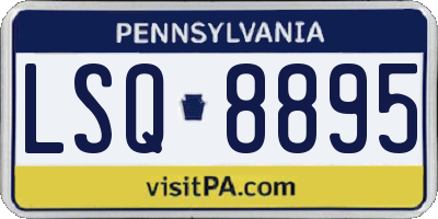 PA license plate LSQ8895