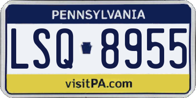 PA license plate LSQ8955