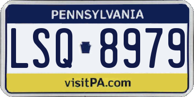 PA license plate LSQ8979