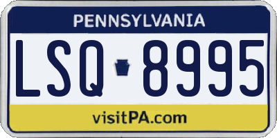 PA license plate LSQ8995