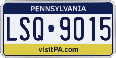 PA license plate LSQ9015