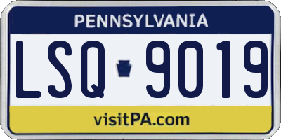 PA license plate LSQ9019
