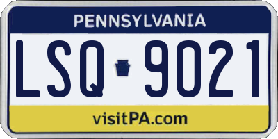 PA license plate LSQ9021