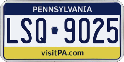 PA license plate LSQ9025
