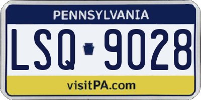 PA license plate LSQ9028